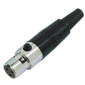 Mini XLR 3 pines hembra